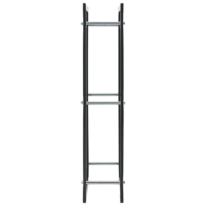 Firewood Rack Black 44x20x100 cm Steel - OLBRIT