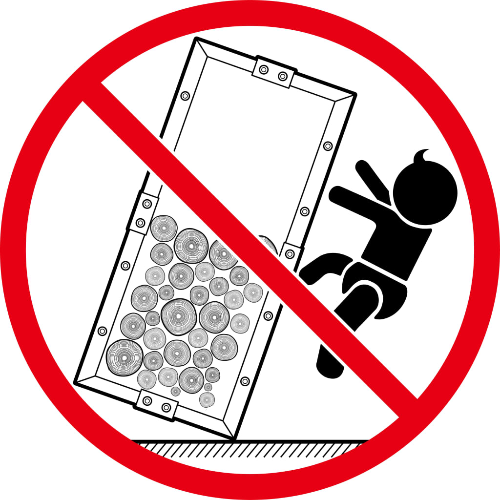 Firewood Rack Black 44x20x100 cm Steel - OLBRIT