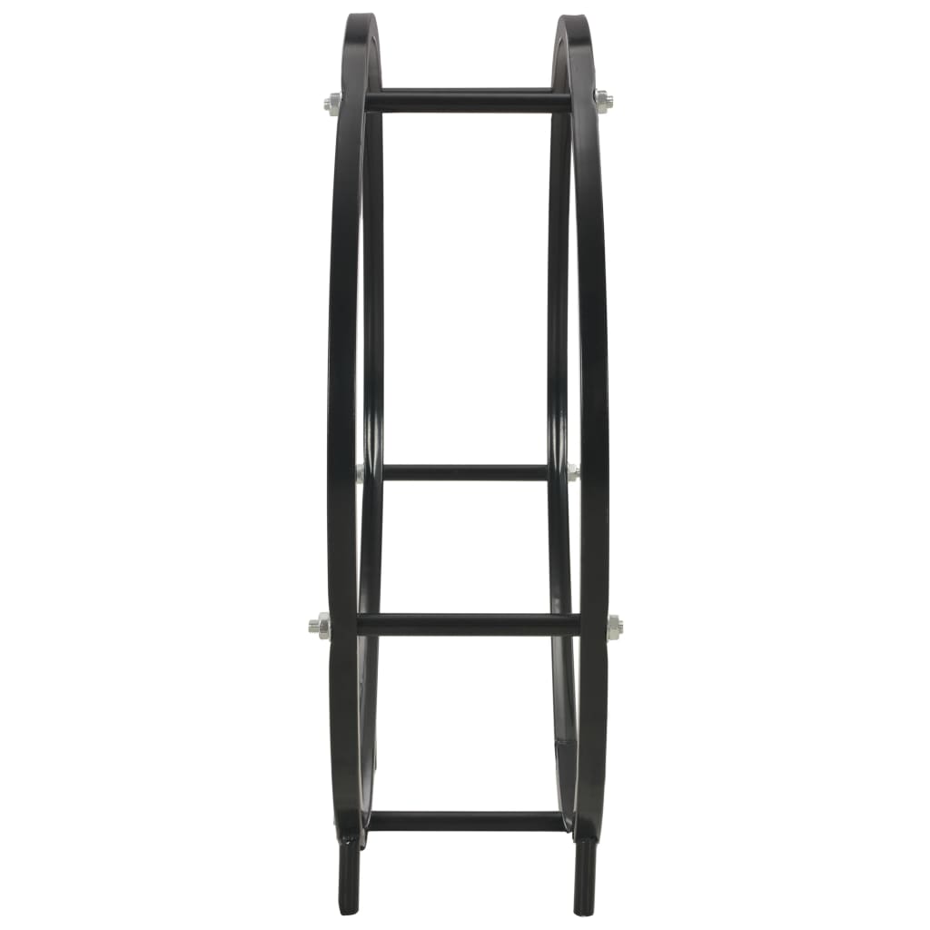 Firewood Rack Black 70x20x70 cm Steel - OLBRIT