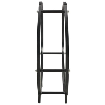 Firewood Rack Black 70x20x70 cm Steel - OLBRIT