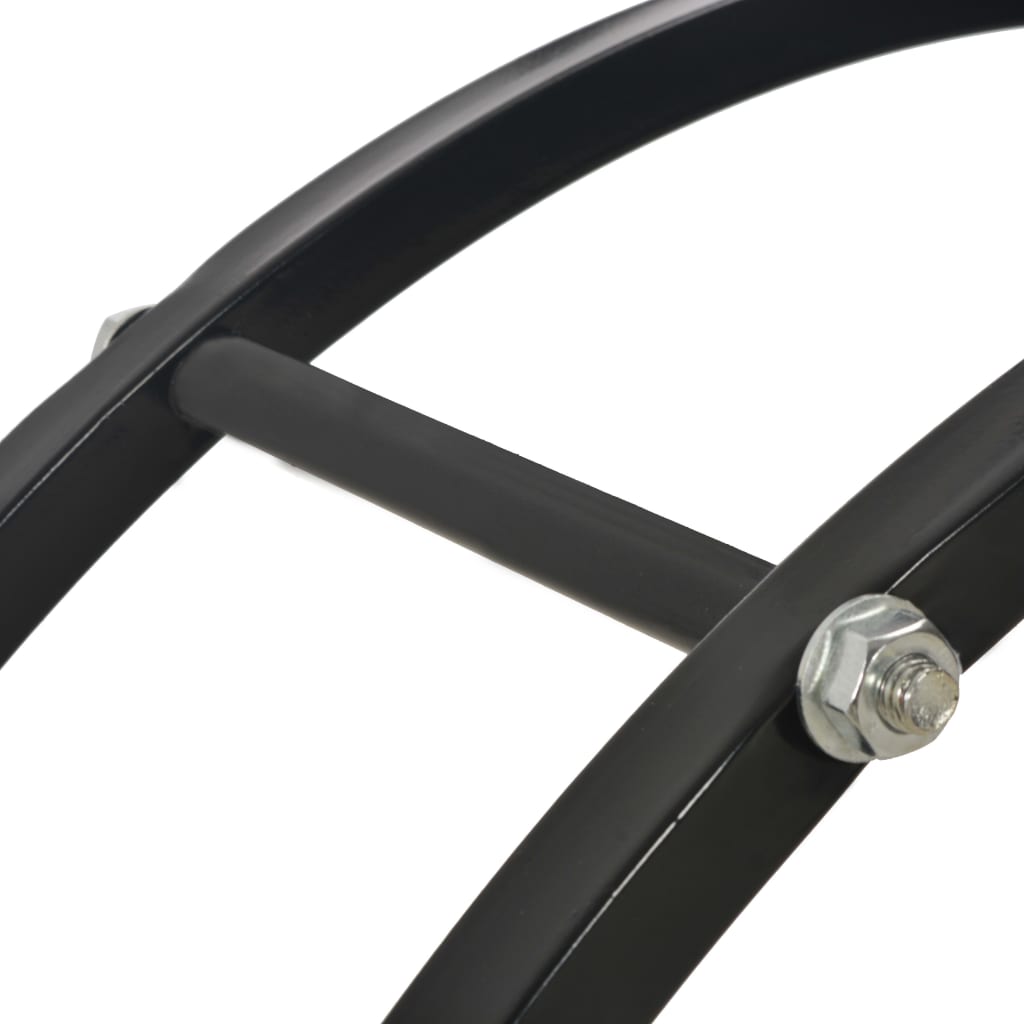 Firewood Rack Black 70x20x70 cm Steel - OLBRIT