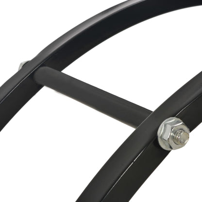 Firewood Rack Black 70x20x70 cm Steel - OLBRIT