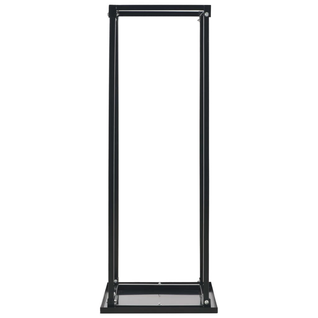 Firewood Rack with Base Black 37x37x113 cm Steel - OLBRIT