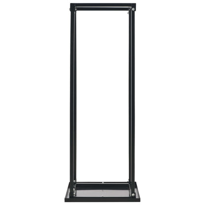 Firewood Rack with Base Black 37x37x113 cm Steel - OLBRIT