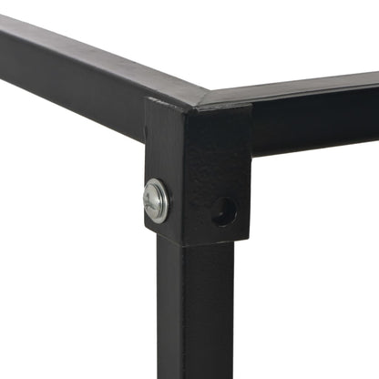 Firewood Rack with Base Black 37x37x113 cm Steel - OLBRIT