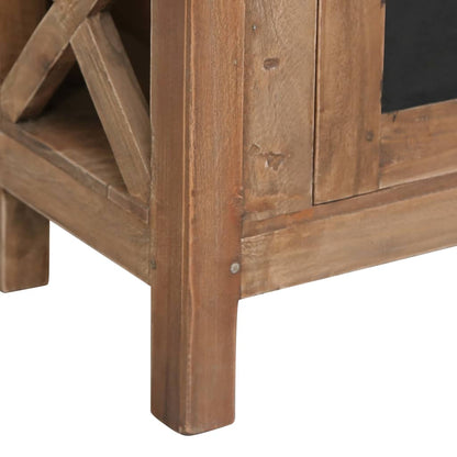 TV Cabinet with 3 Drawers 120x30x40 cm Solid Mahogany Wood - OLBRIT