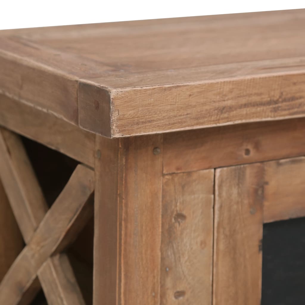 TV Cabinet with 3 Drawers 120x30x40 cm Solid Mahogany Wood - OLBRIT