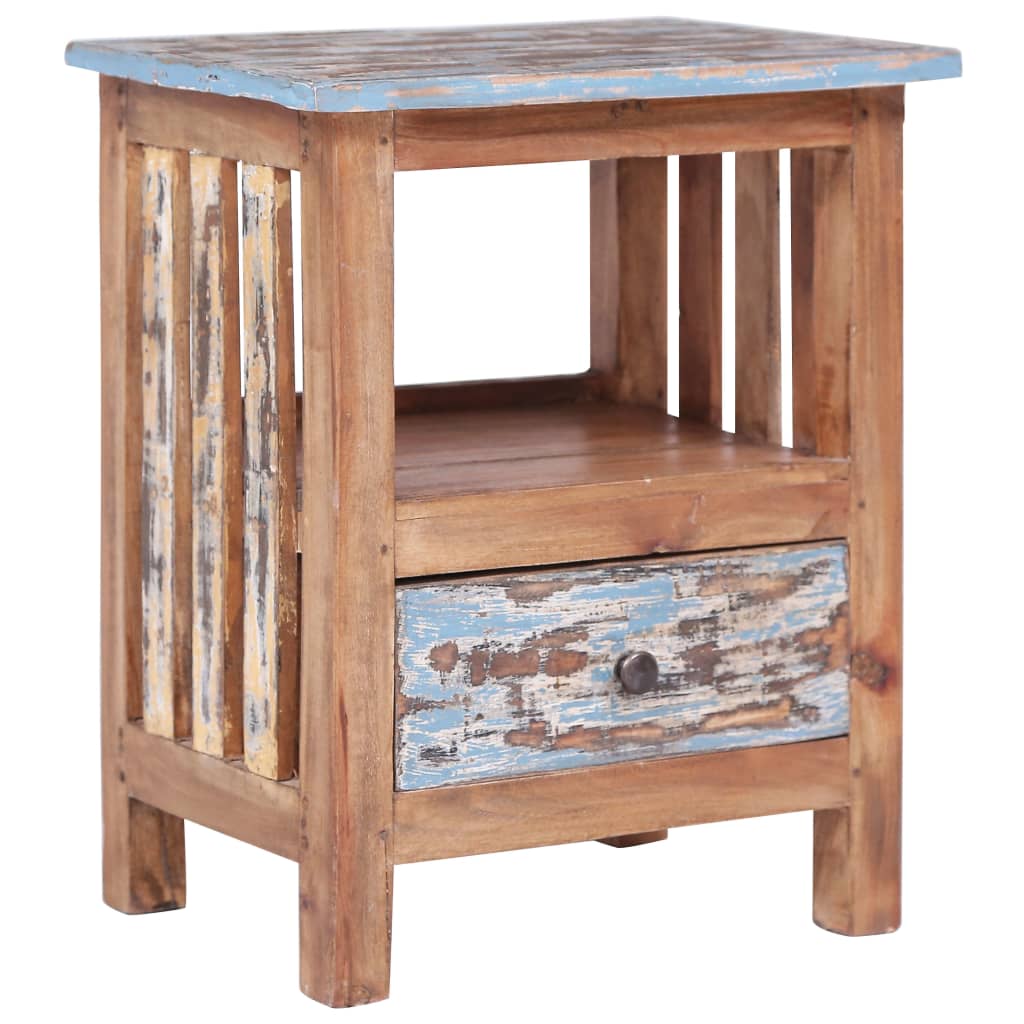 Bedside Cabinet 41x30x50 cm Solid Reclaimed Wood - OLBRIT