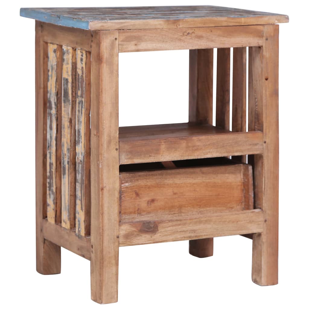Bedside Cabinet 41x30x50 cm Solid Reclaimed Wood - OLBRIT