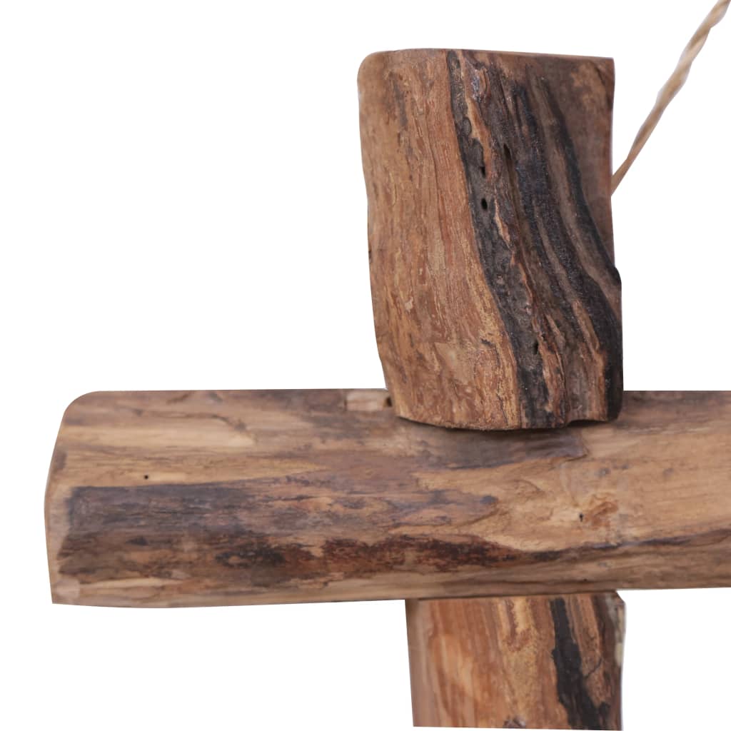 Log Mirror Natural 50x50 cm Solid Reclaimed Wood - OLBRIT