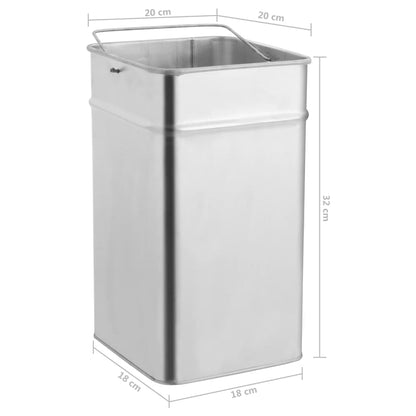 Ashtray Dustbin Hotel 36 L Stainless Steel - OLBRIT