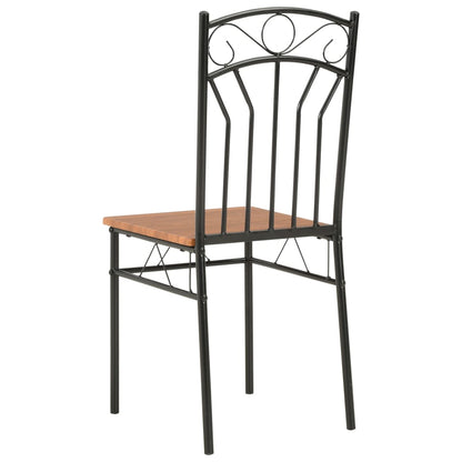 Dining Chairs 4 pcs Brown MDF - OLBRIT