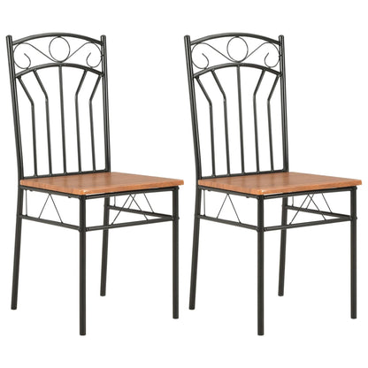 Dining Chairs 2 pcs Brown - OLBRIT