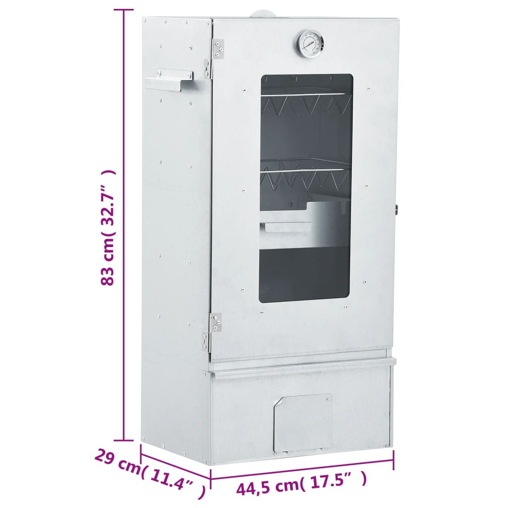 BBQ Oven Smoker with 1kg Wood Chips 44.5x29x83 cm - OLBRIT