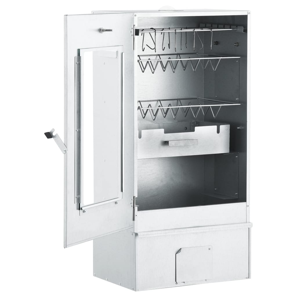 BBQ Oven Smoker with 1kg Wood Chips 44.5x29x83 cm - OLBRIT