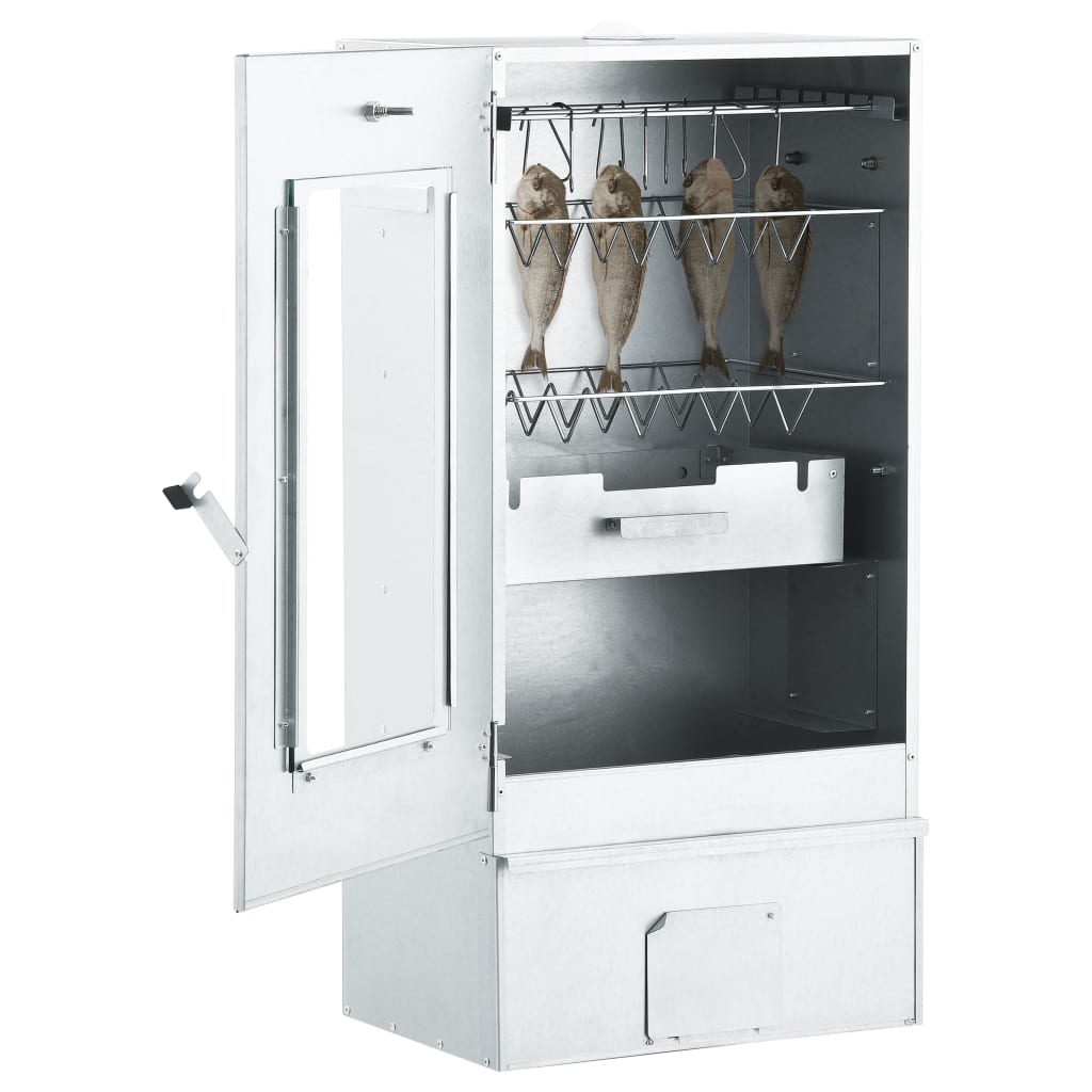 BBQ Oven Smoker with 1kg Wood Chips 44.5x29x83 cm - OLBRIT