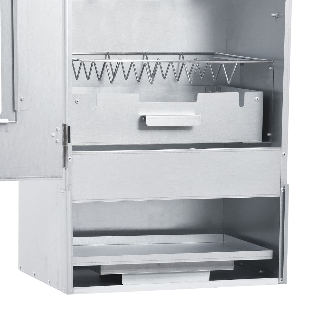 BBQ Oven Smoker with 1kg Wood Chips 44.5x29x83 cm - OLBRIT