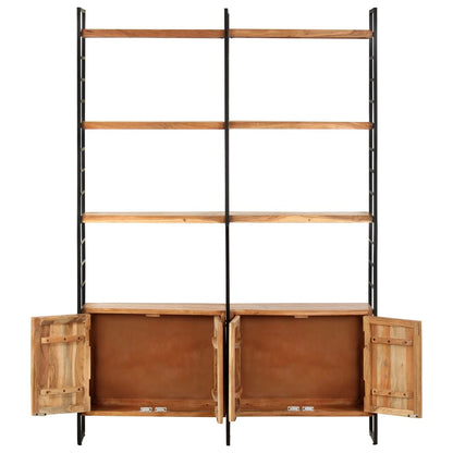 vidaXL 4-Tier Bookcase 124x30x180 cm Solid Acacia Wood - OLBRIT