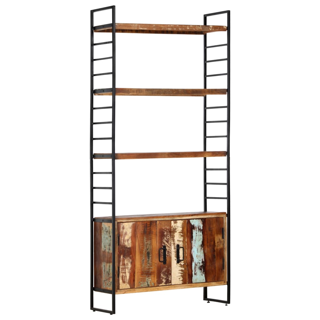 vidaXL 4-Tier Bookcase 80x30x180 cm Solid Reclaimed Wood - OLBRIT