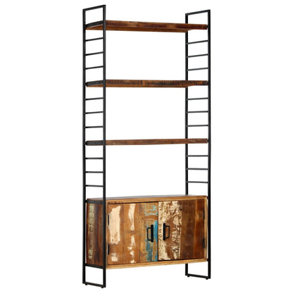 vidaXL 4-Tier Bookcase 80x30x180 cm Solid Reclaimed Wood - OLBRIT