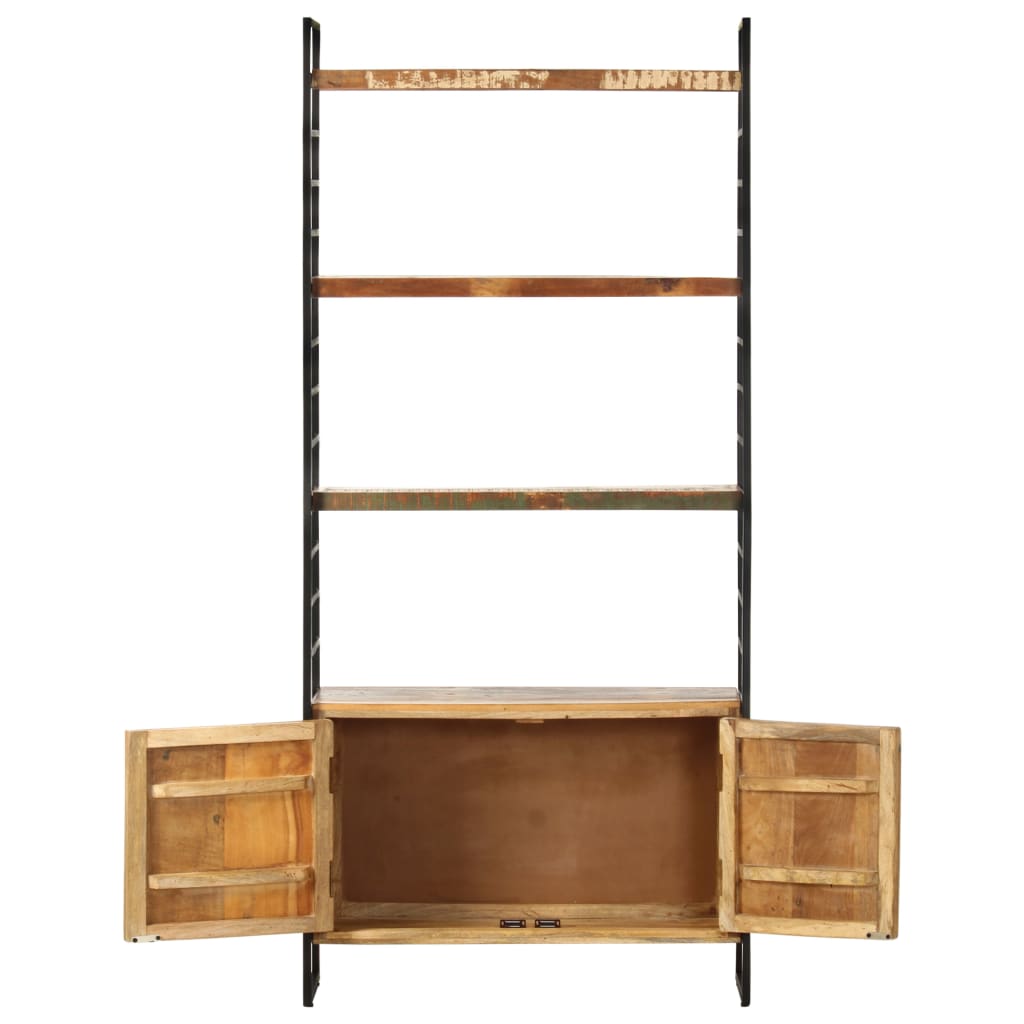 vidaXL 4-Tier Bookcase 80x30x180 cm Solid Reclaimed Wood - OLBRIT