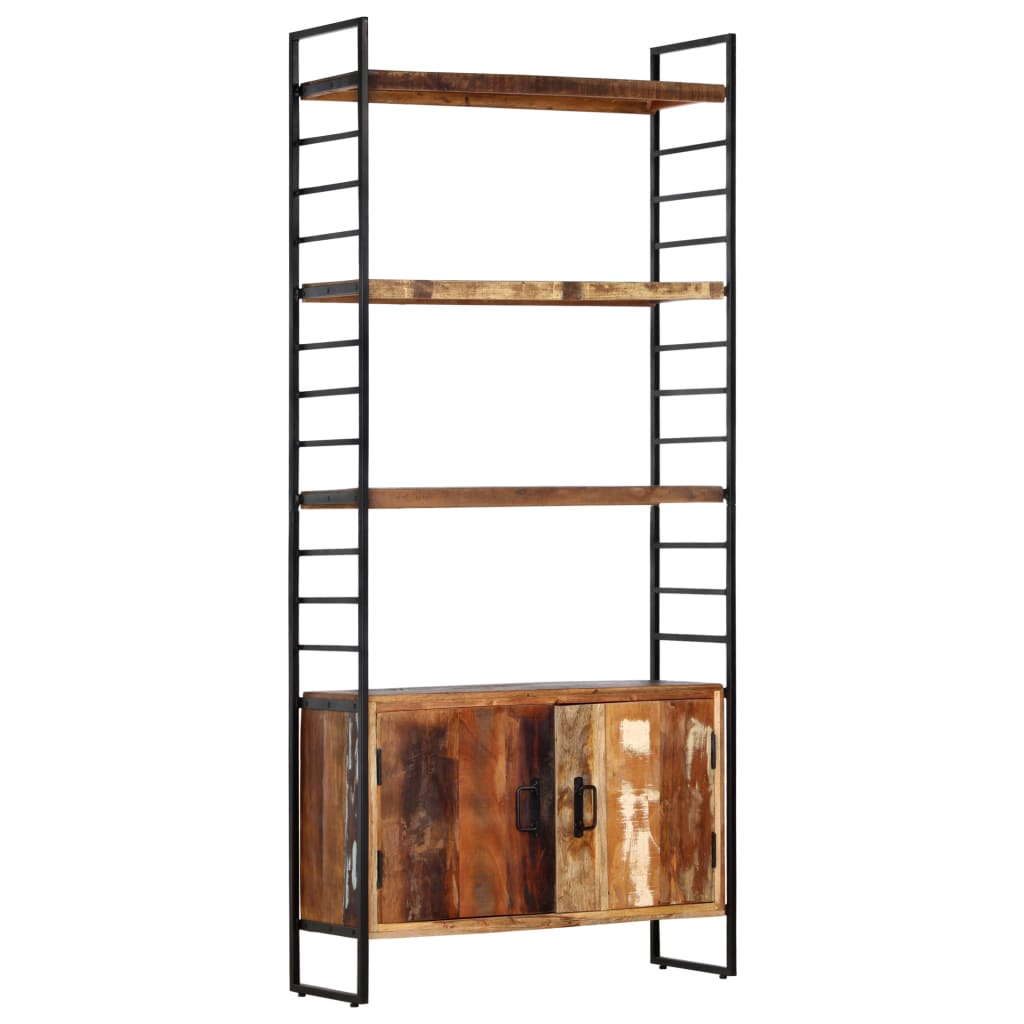 vidaXL 4-Tier Bookcase 80x30x180 cm Solid Reclaimed Wood - OLBRIT