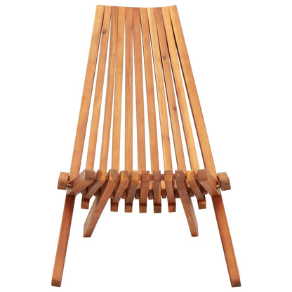 Folding Outdoor Lounge Chair Solid Acacia Wood - OLBRIT