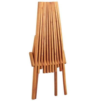 Folding Outdoor Lounge Chair Solid Acacia Wood - OLBRIT