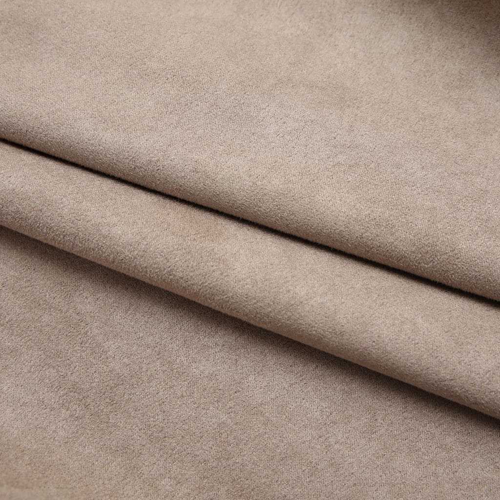 Blackout Curtains with Hooks 2 pcs Taupe 140x175 cm - OLBRIT