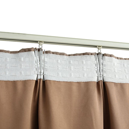Blackout Curtains with Hooks 2 pcs Taupe 140x175 cm - OLBRIT