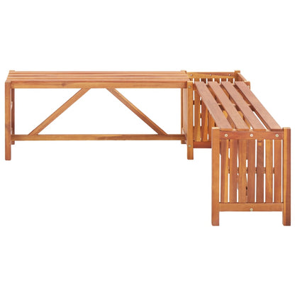 Garden Corner Bench with Planter 117x117x40cm Solid Acacia Wood - OLBRIT