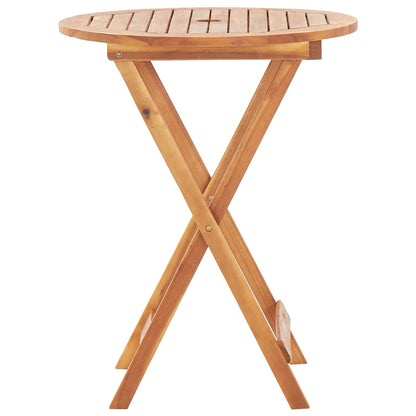 Folding Garden Table 60x75 cm Solid Acacia Wood - OLBRIT