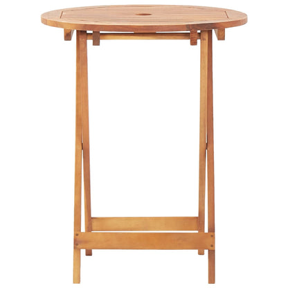 Folding Garden Table 60x75 cm Solid Acacia Wood - OLBRIT