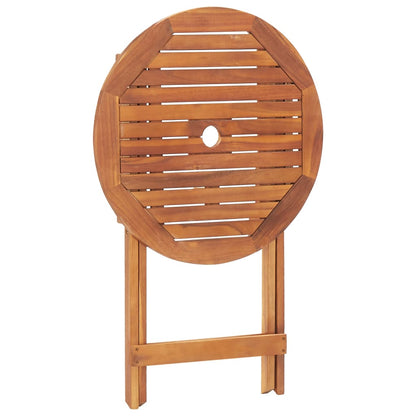 Folding Garden Table 60x75 cm Solid Acacia Wood - OLBRIT