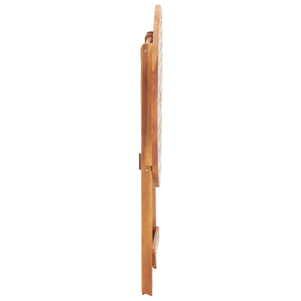 Folding Garden Table 60x75 cm Solid Acacia Wood - OLBRIT