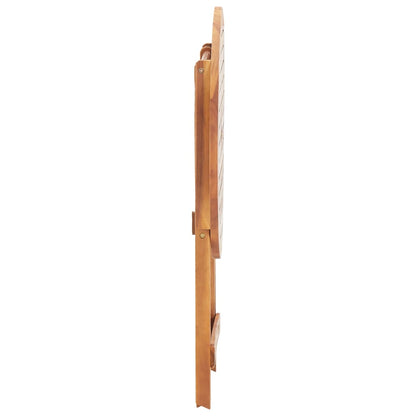 Folding Garden Table 60x75 cm Solid Acacia Wood - OLBRIT