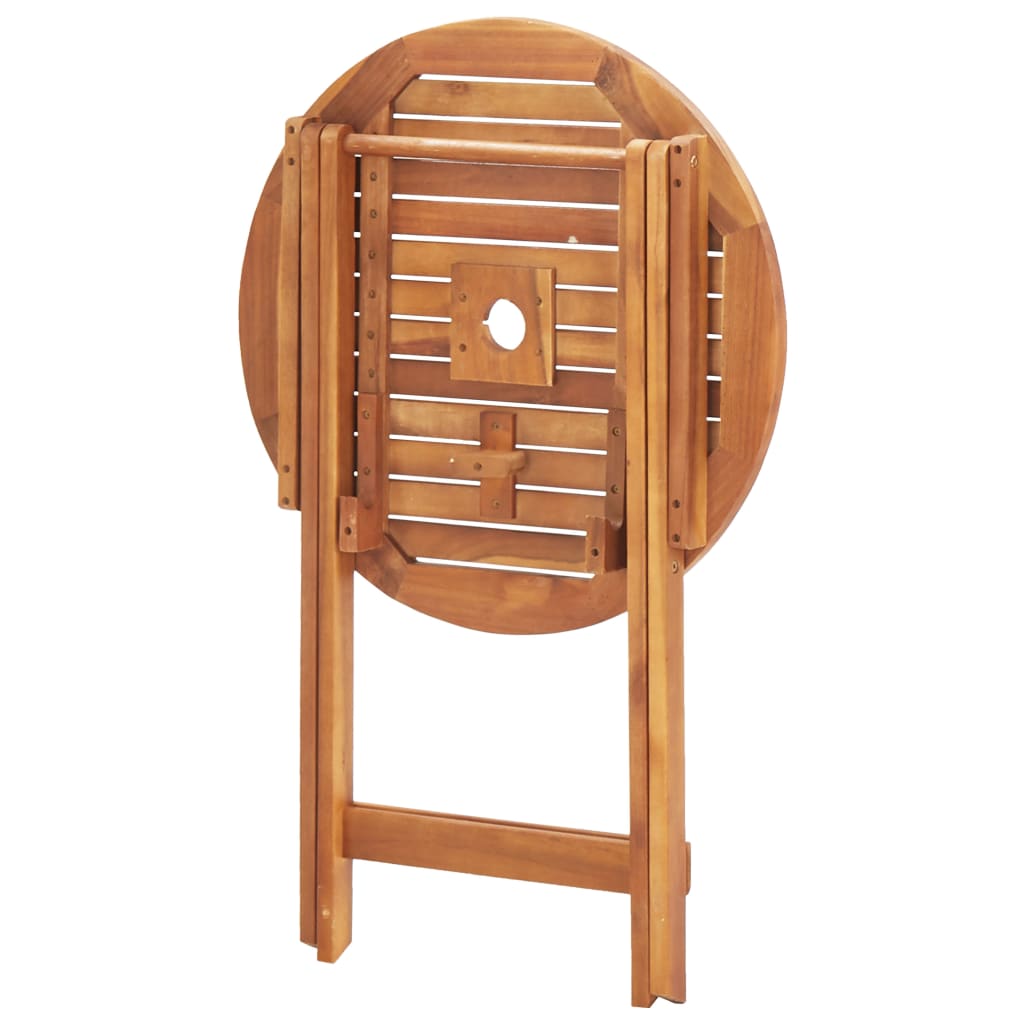 Folding Garden Table 60x75 cm Solid Acacia Wood - OLBRIT