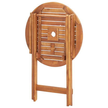 Folding Garden Table 60x75 cm Solid Acacia Wood - OLBRIT