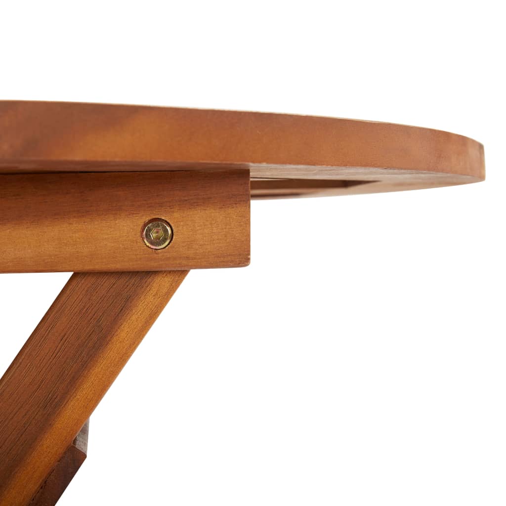 Folding Garden Table 60x75 cm Solid Acacia Wood - OLBRIT