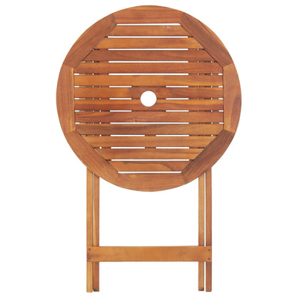 Folding Garden Table 60x75 cm Solid Acacia Wood - OLBRIT