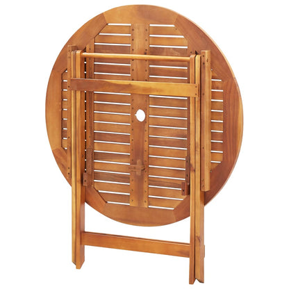 Folding Garden Table 90x75 cm Solid Acacia Wood - OLBRIT