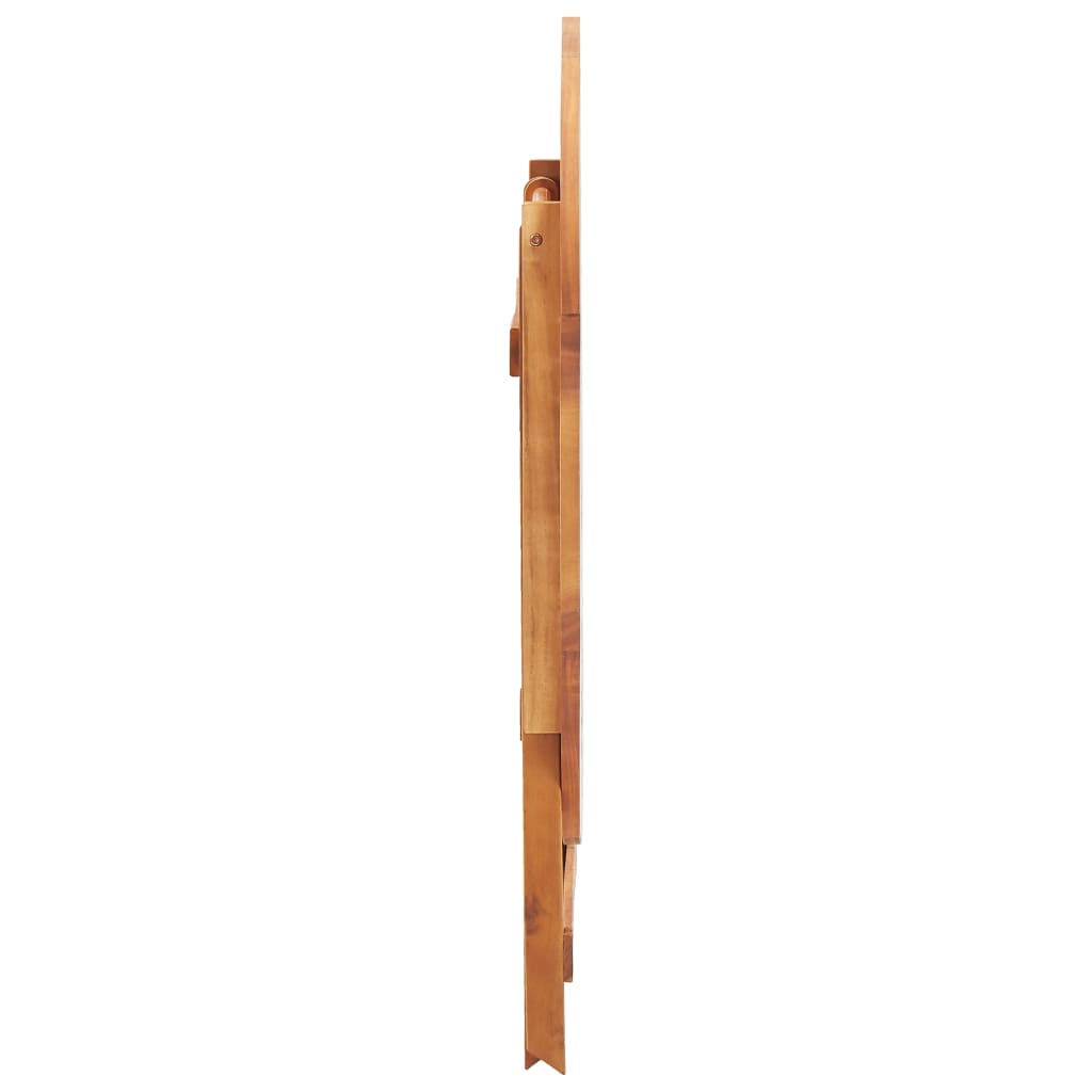 Folding Garden Table 90x75 cm Solid Acacia Wood - OLBRIT