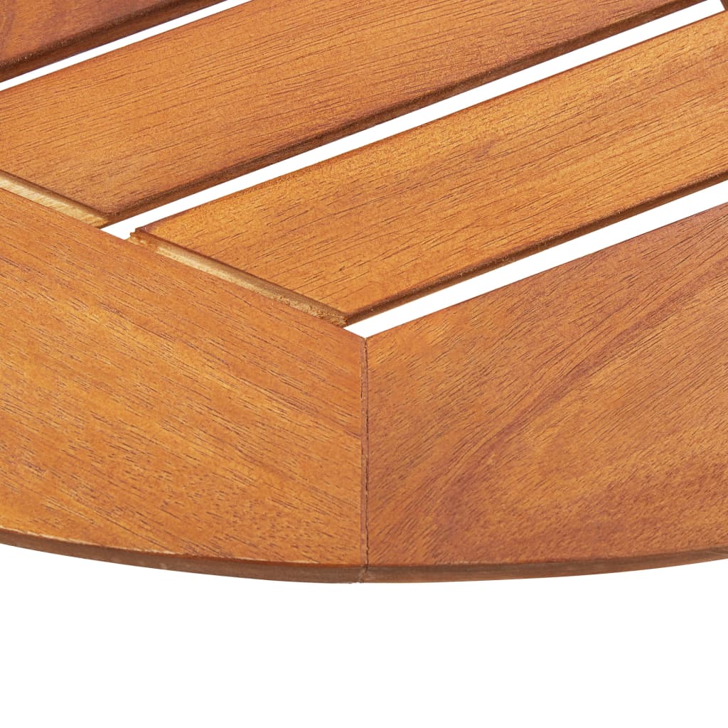 Folding Garden Table 90x75 cm Solid Acacia Wood - OLBRIT