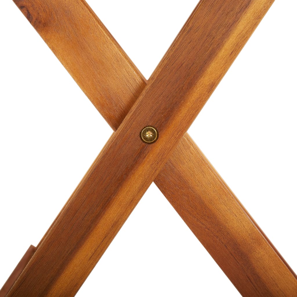 Folding Garden Table 90x75 cm Solid Acacia Wood - OLBRIT