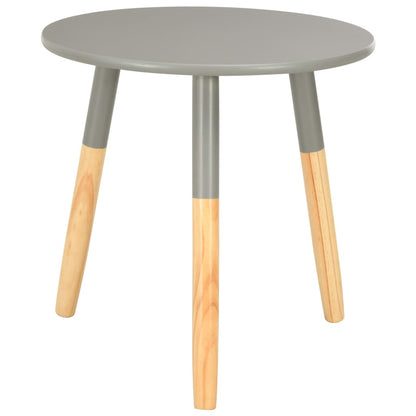 Side Tables 2 pcs Grey Solid Pinewood - OLBRIT