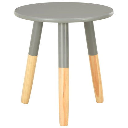 Side Tables 2 pcs Grey Solid Pinewood - OLBRIT