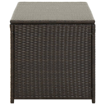 Garden Storage Box Poly Rattan 100x50x50 cm Brown - OLBRIT