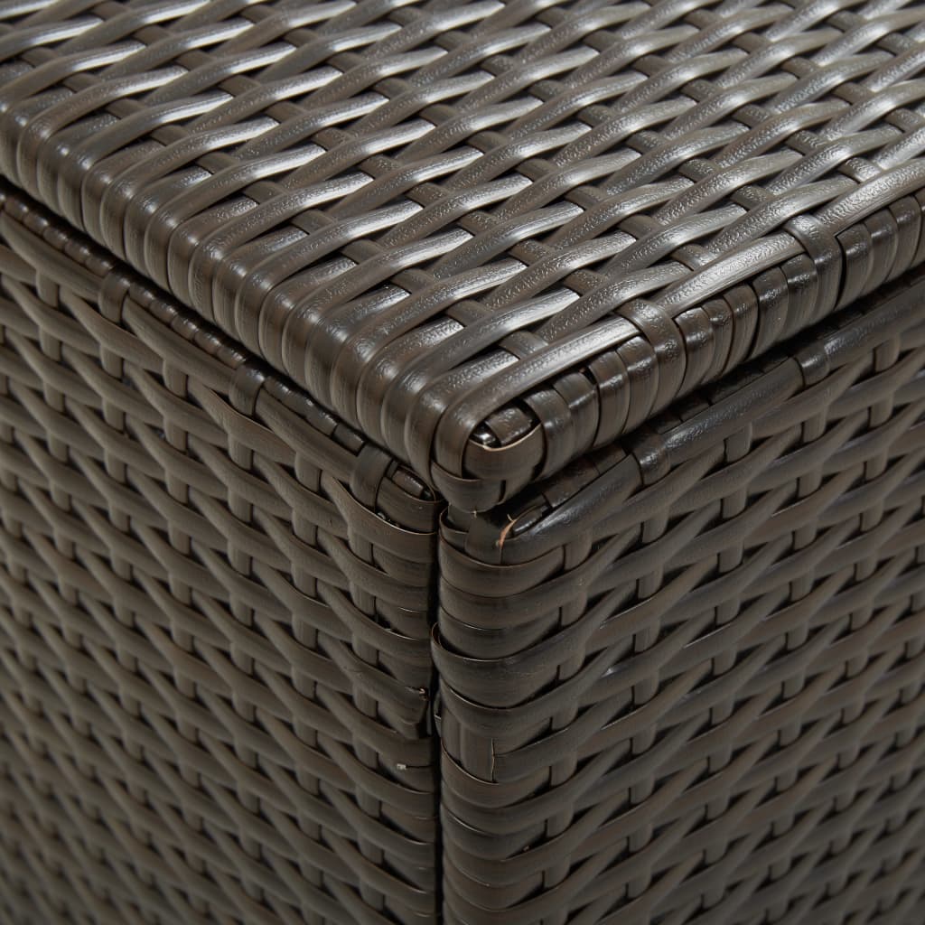 Garden Storage Box Poly Rattan 100x50x50 cm Brown - OLBRIT