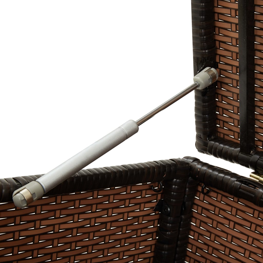Garden Storage Box Poly Rattan 100x50x50 cm Brown - OLBRIT