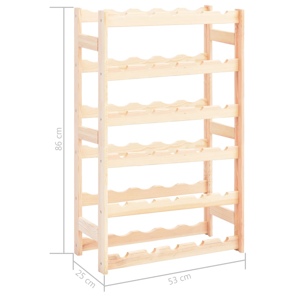 Wine Rack for 30 Bottles Pinewood - OLBRIT